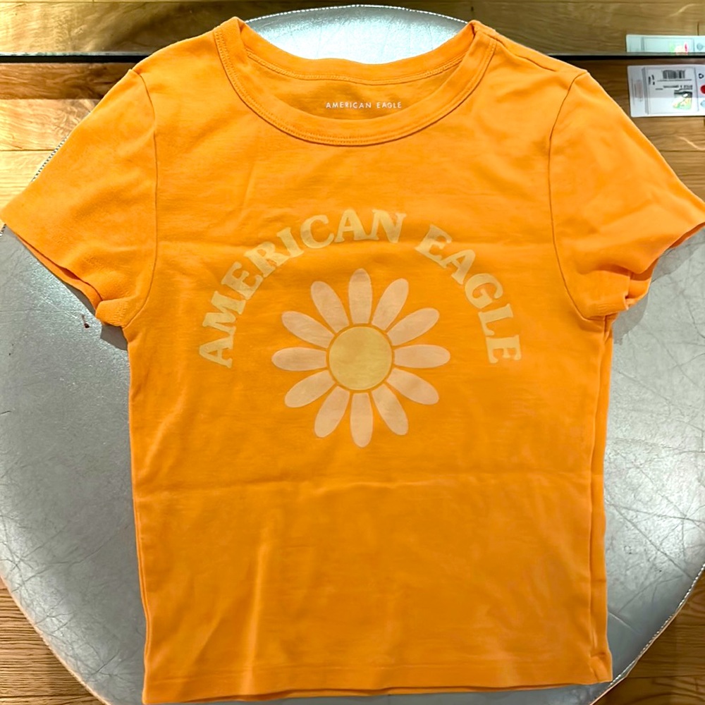 Cropped American Eagle Graphic Tea